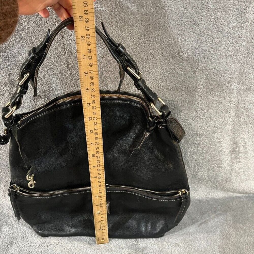 VTG Dooney & Bourke Womens Dillen Large Shoulder Hobo Bag Black Pebbled Leather - Picture 16 of 16
